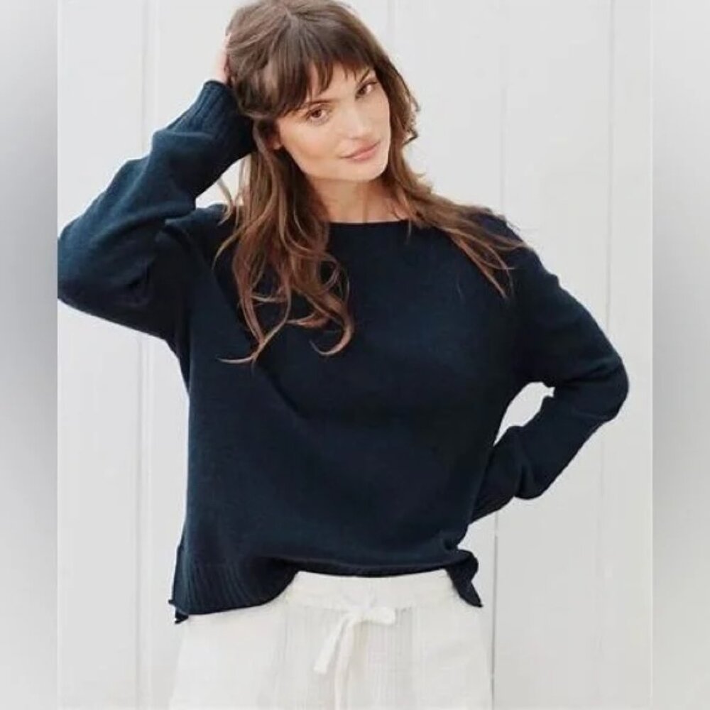 JENNI KAYNE:  Everyday Sweater Navy Blue Size M